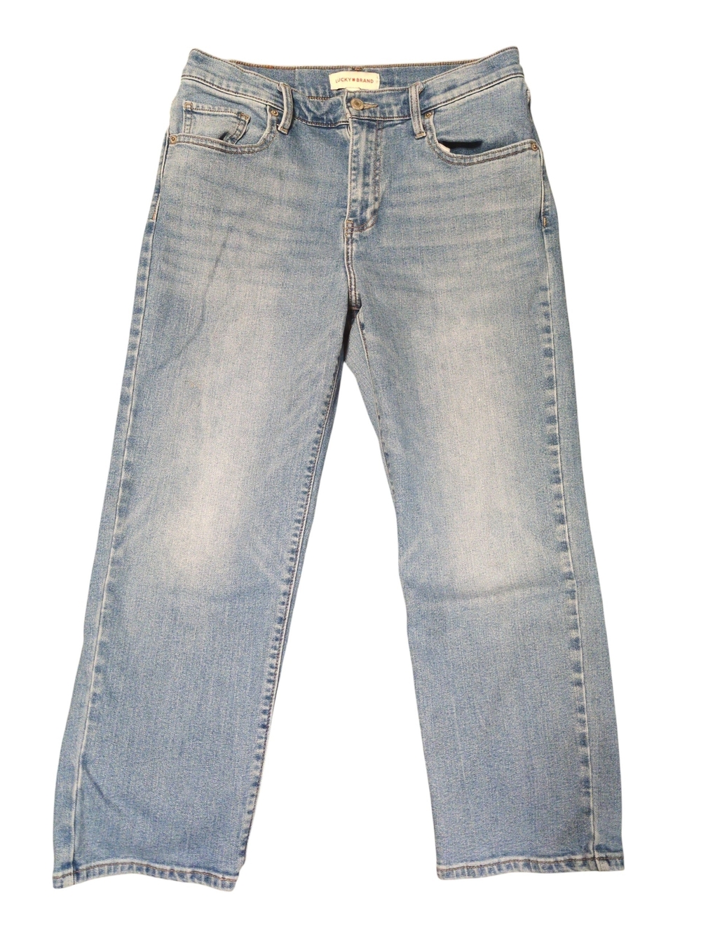 Lucky Brand Women's Light Blue 90s Loose High Rise Straight Crop Jeans 6/28